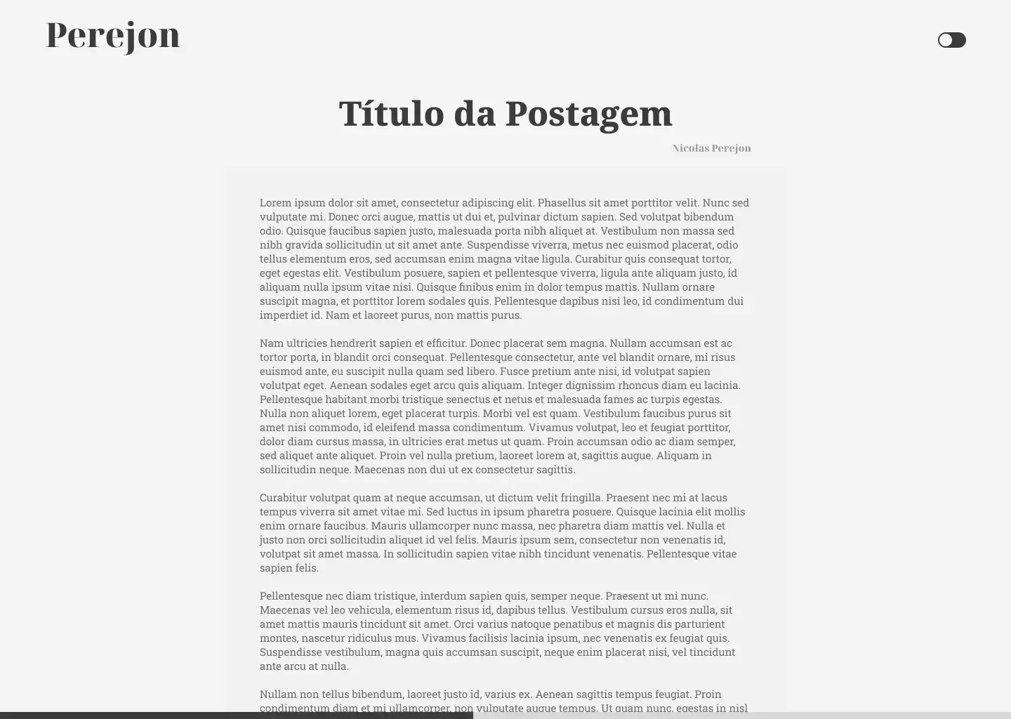 Imagem do Prótotipo Perejon Blog